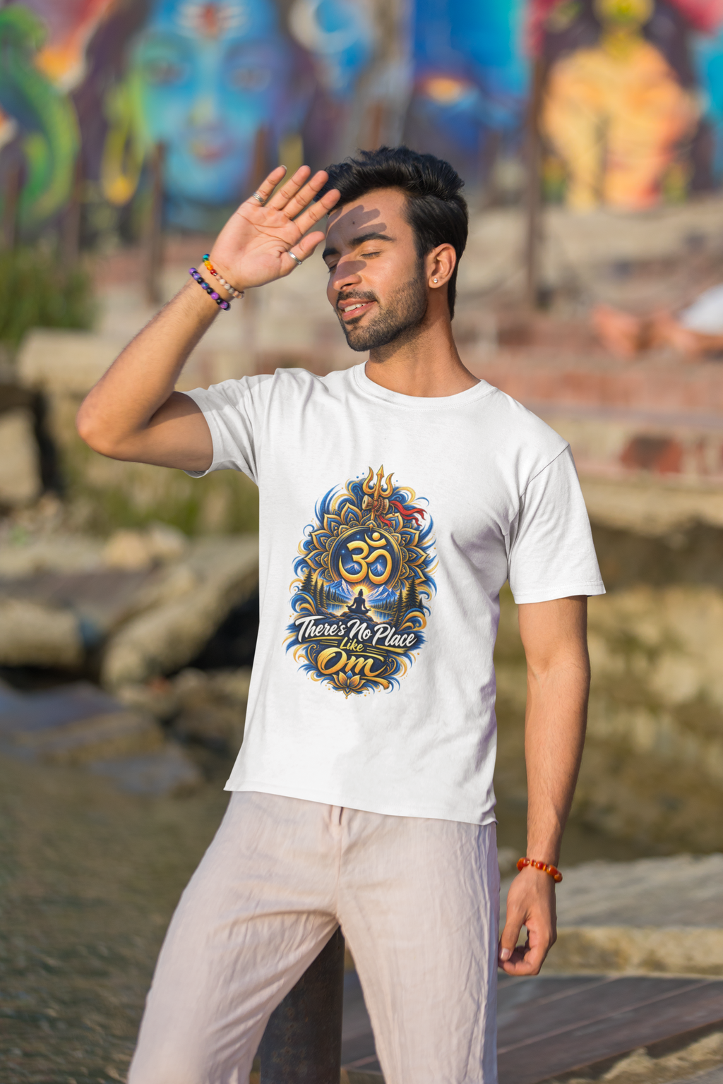 There’s No Place Like Om Spiritual Graphic Unisex Standard Crew T-Shirt
