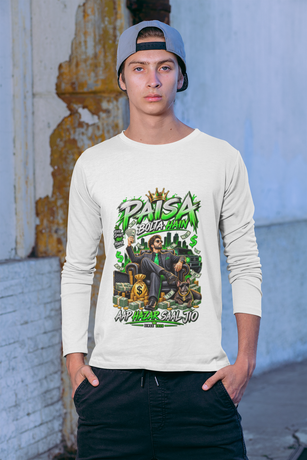 Paisa Bolta Hain Hindi Money Graphic Unisex Stretch T-Shirt