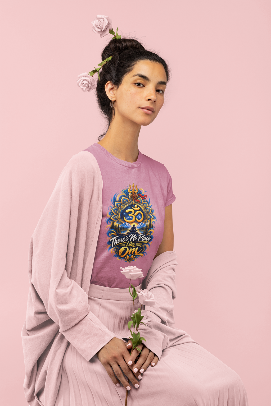 There’s No Place Like Om Spiritual Graphic Unisex Standard Crew T-Shirt