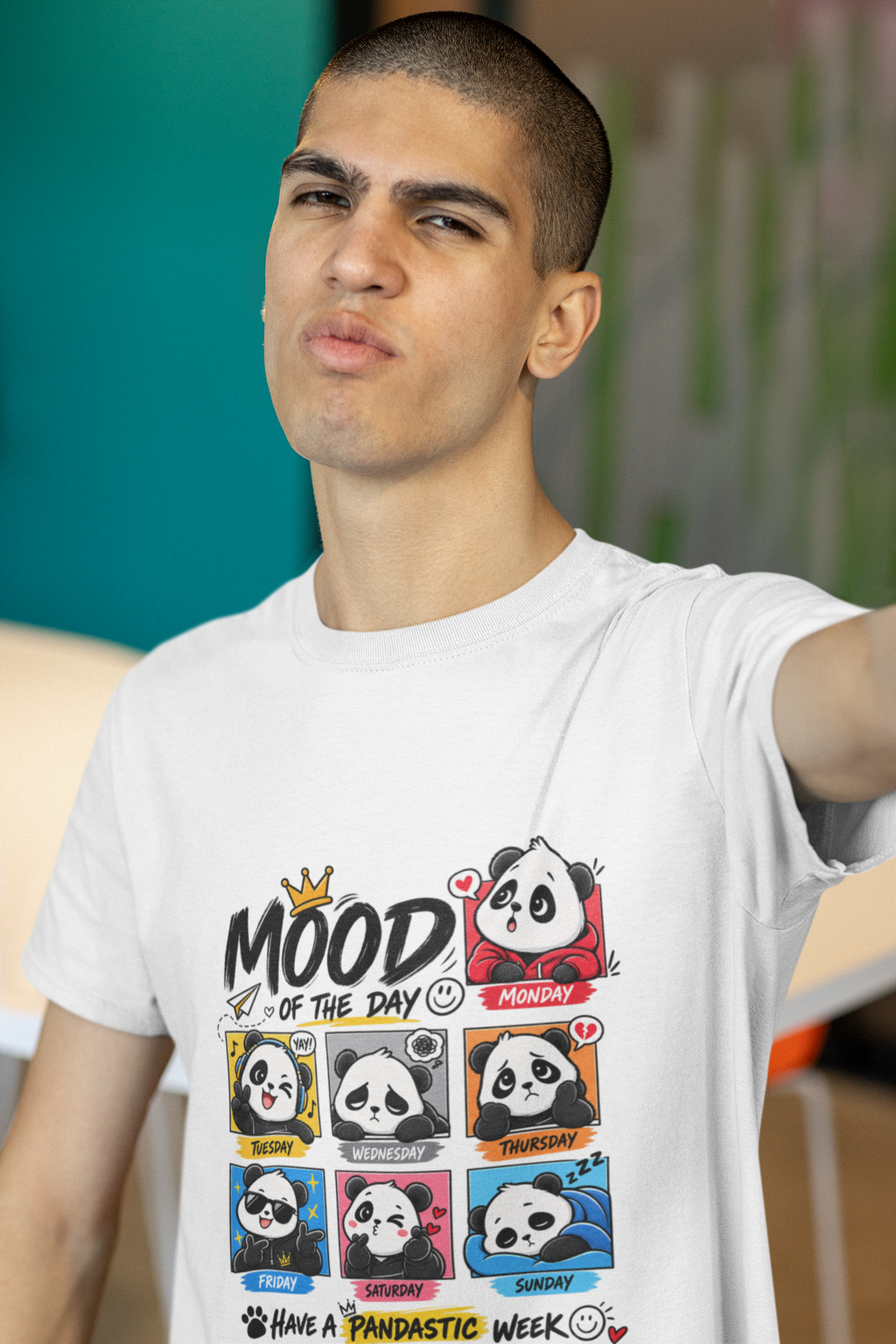🐼 Panda Mood of the Day Graphic Unisex DryFit T-Shirt